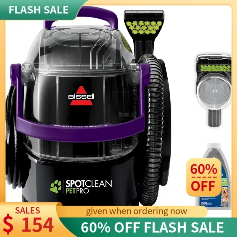 QWABISSELLS SpotClean Pet Pro Portable Carpet Cleaner,2458,Grapevine Purple,Black,Large