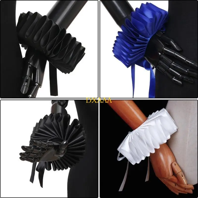 

DXAA Ruffled Wrist Cuffs Clothes Accessory Victorian Medieval Cosplay