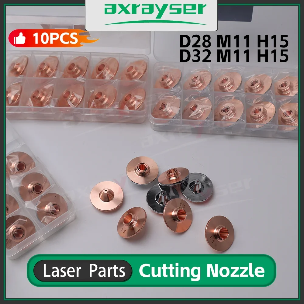 

Fiber Laser Cutting Nozzle D28 M11 D32 M14 Single/Double Layer High Speed Cutting Nozzle for RAYTOOLS BODOR BOCI HANs WSX Cutter