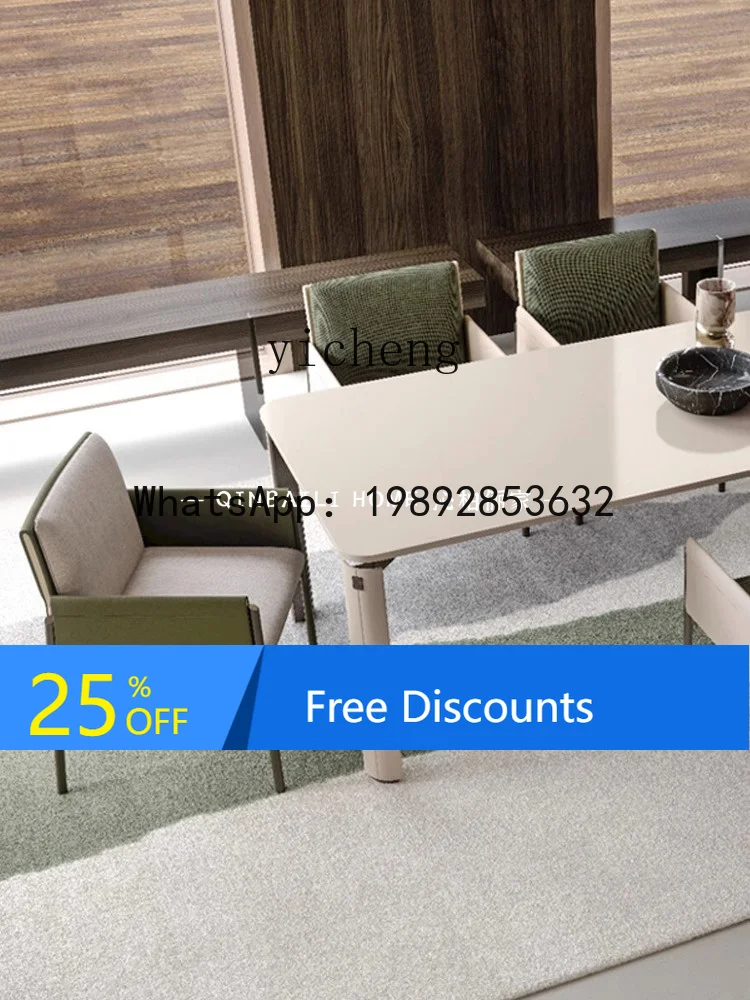 light luxury dining chair home study chair minimalist dining table negotiation tea table leather makeup chair