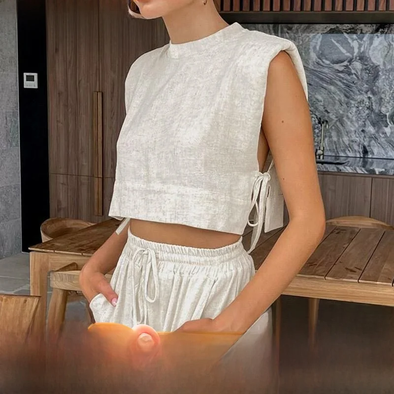 Casual Faion tweedelige pakset voor dames, comfortabele top en broekensemble voor zomerseizoen 2023,