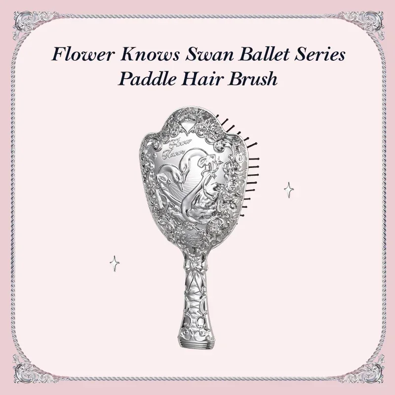 Flower Knows Swan Ballet Series Paddle Hair Brush Air Cushion Hair Comb