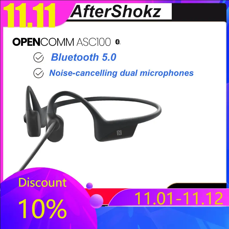 ASC100/ASC 102 Bone Conduction Bluetooth Call Headset Driving Business Headset OpenComm