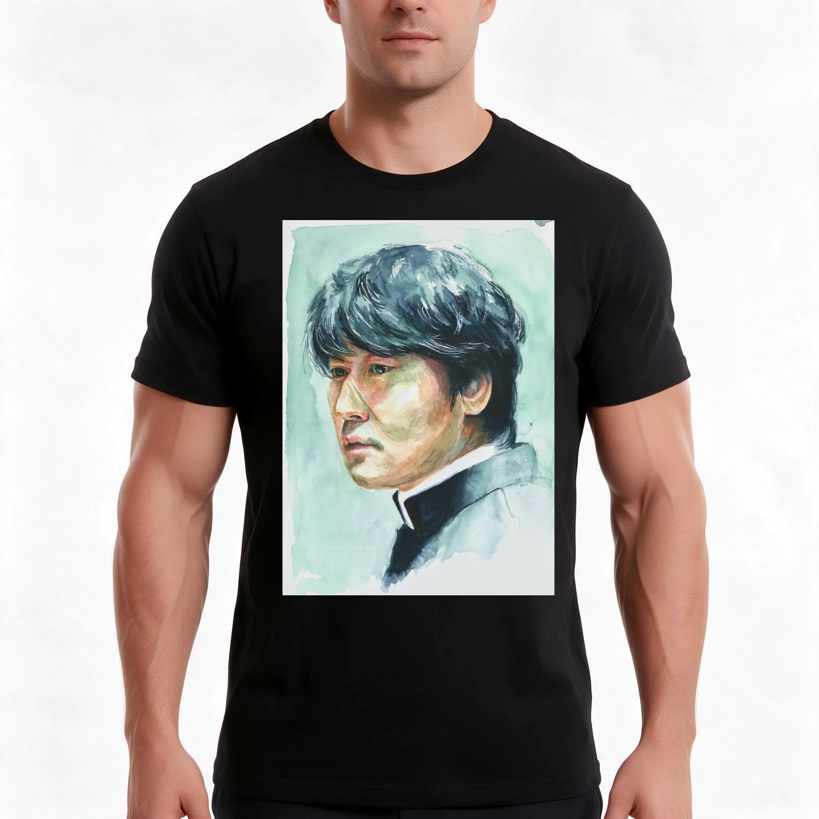 THIRST Kang-ho Song T-Shirt, Summer Casual Cotton Tee, Oversized Streetwear Tops, Vintage Graphic Print, Loose Fit Short Sleeve