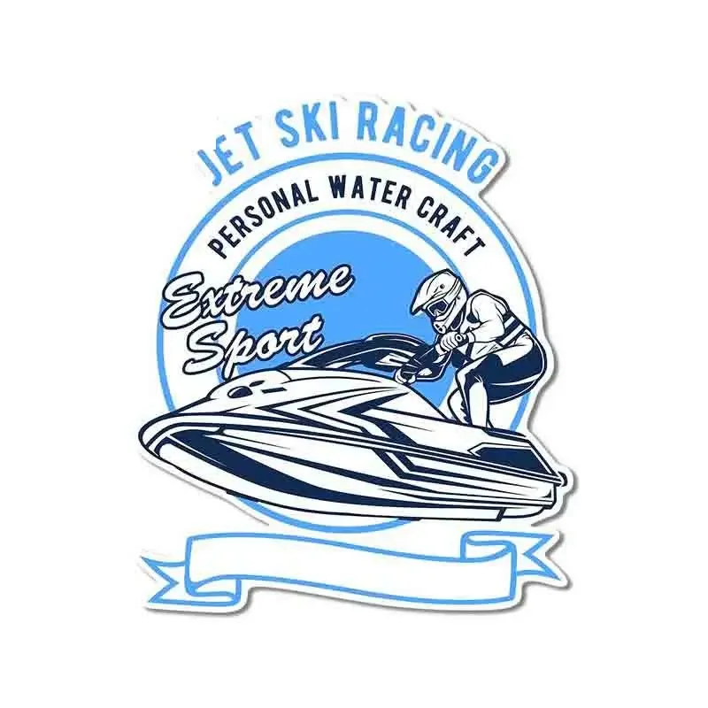 Funny for Jet Ski Racing Vector Illustration Car Stickers Motorcycle Decal Air Conditioner Personality Graphics