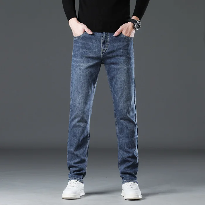Men's Straight Leg Jeans High-quality 81% Cotton Blend Classic  Nostalgic Style Multiple Choices Colors Including Blue Black Etc
