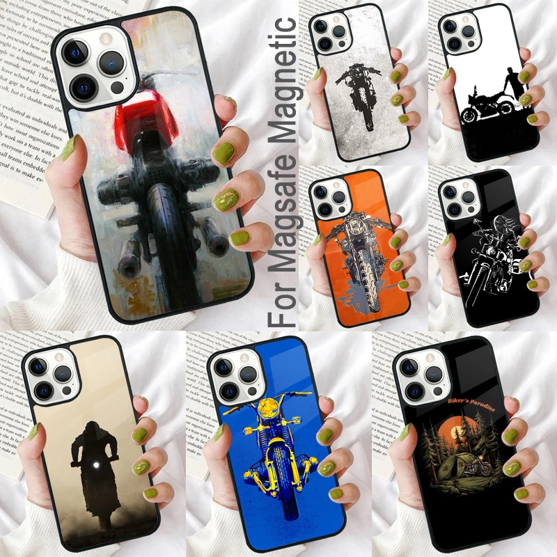 

Магнитный мягкий чехол для телефона Moto для iPhone 16 Promax 15 Pro 13 14 Plus 11 12 Mini MagSafe Coque