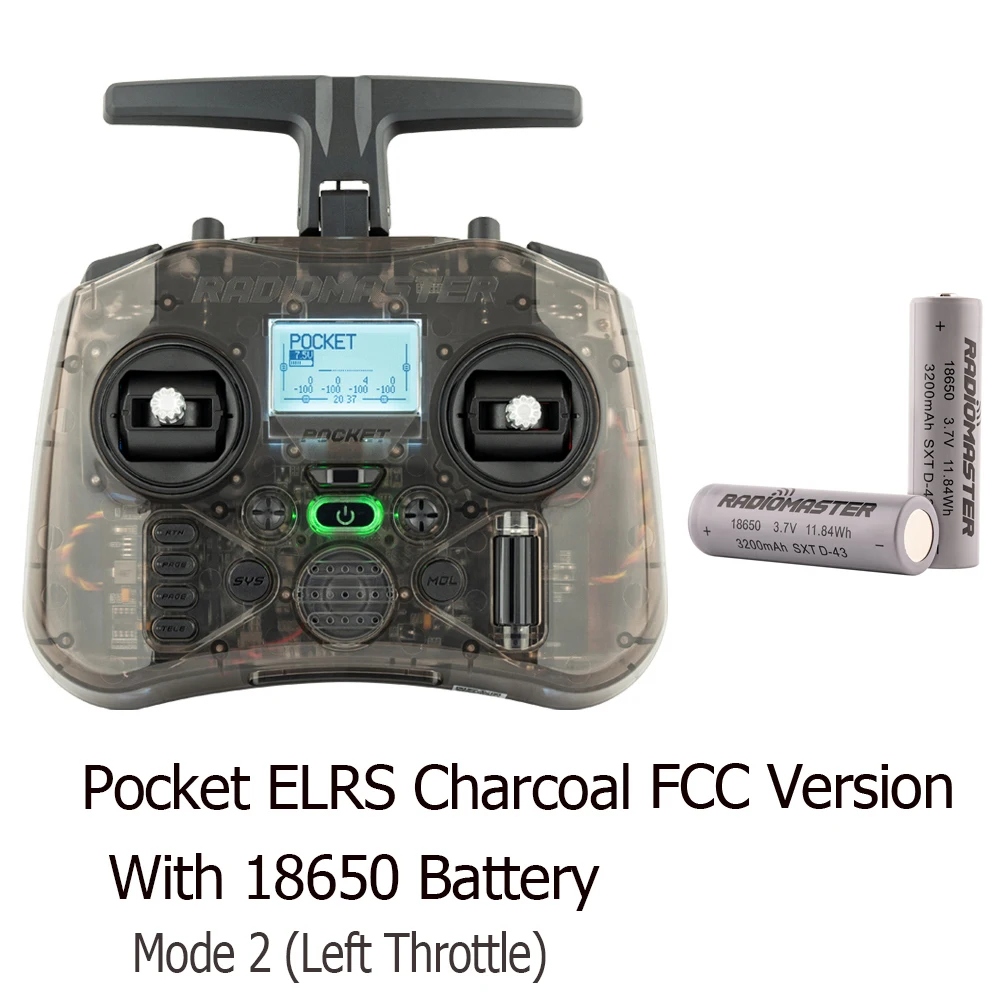 Radiomaster Pocket Hall Gimbal Sender Fernbedienung Tragbare leichte integrierte LED-Licht faltbare Antenne