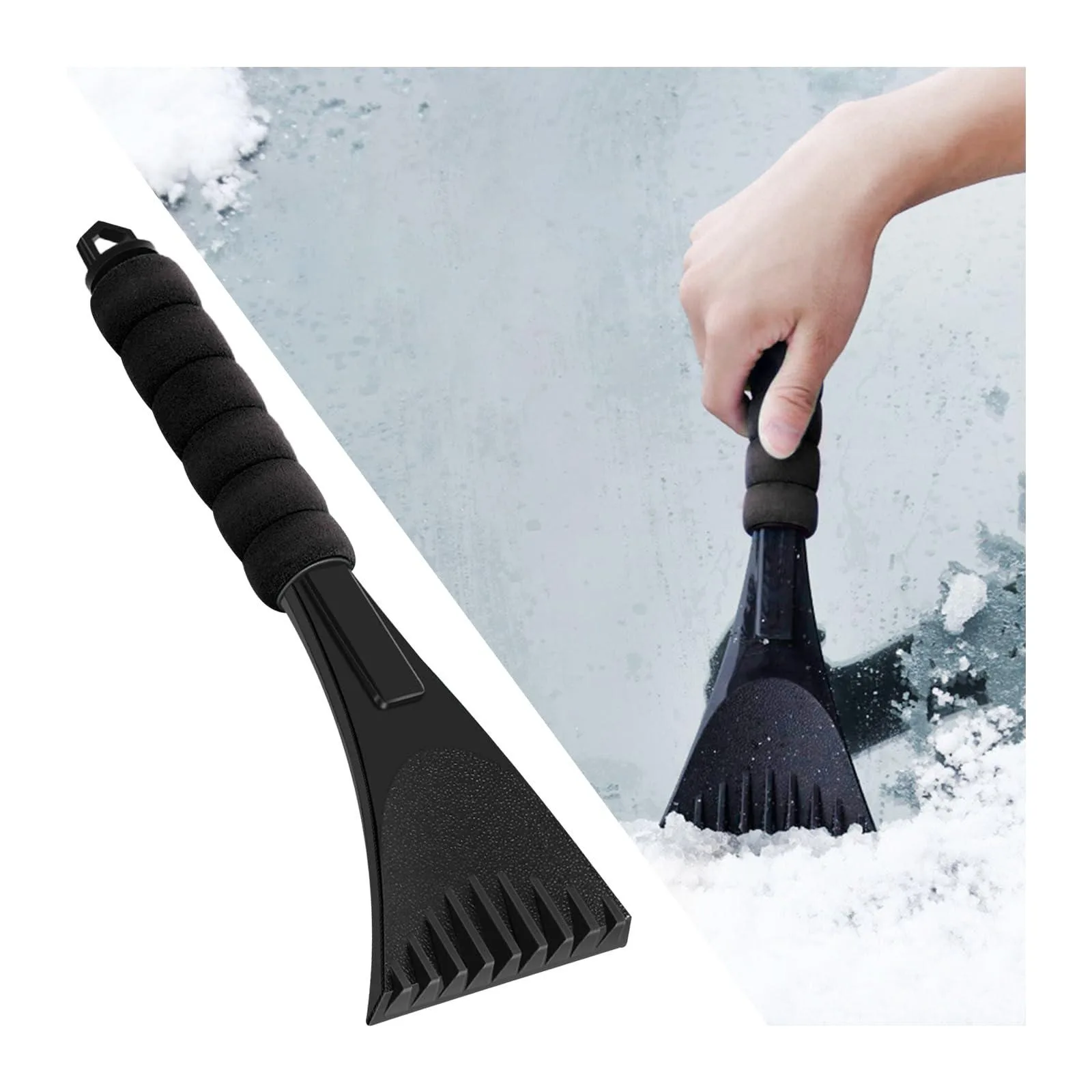 Ice Scraper for Car Windshield Trucks Frost Removal Tool with Foam Handle to Remove Snow, Frost, and Ice