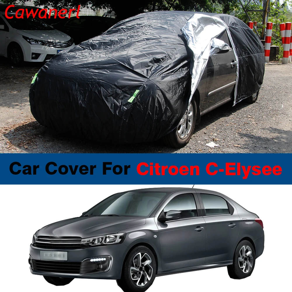 

Waterproof Car Cover For Citroen C-Elysee Celysee Outdoor Auto Anti-UV Sun Rain Snow Ice Wind Protection Cover