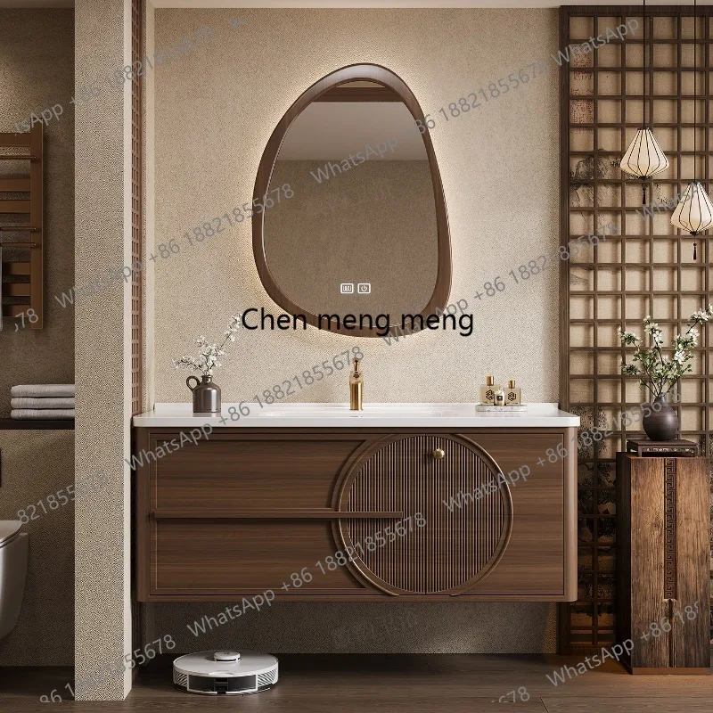 

Medieval-style Bathroom Cabinets Bathroom Ceramic Integrated Bathroom Cabinets Basin Wood Home Furniture In Particolare