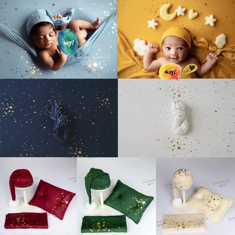 Реквизит для фотосъемки Новорожденных Повязки одеяло шапка с рождественскими меховыми шариками аксессуары для студийной фотосъемки малышей