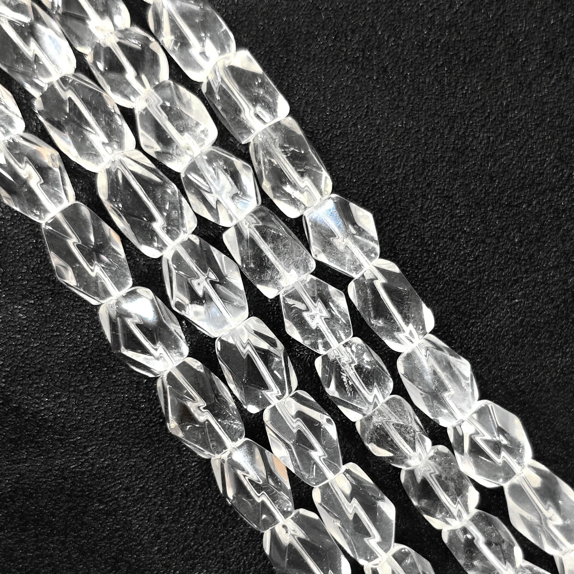 Natural Clear Quartz Faceted Loose Beads Wholesale Gemstone Nugget Strand for DIY Necklace Bracelet Jewelry Craft Making