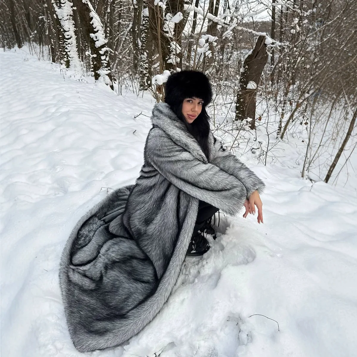 Popular Lengthened Fox Fur Imitation Fur Coat Women's Wholesale Environmentally Friendly Artificial Fur Coat