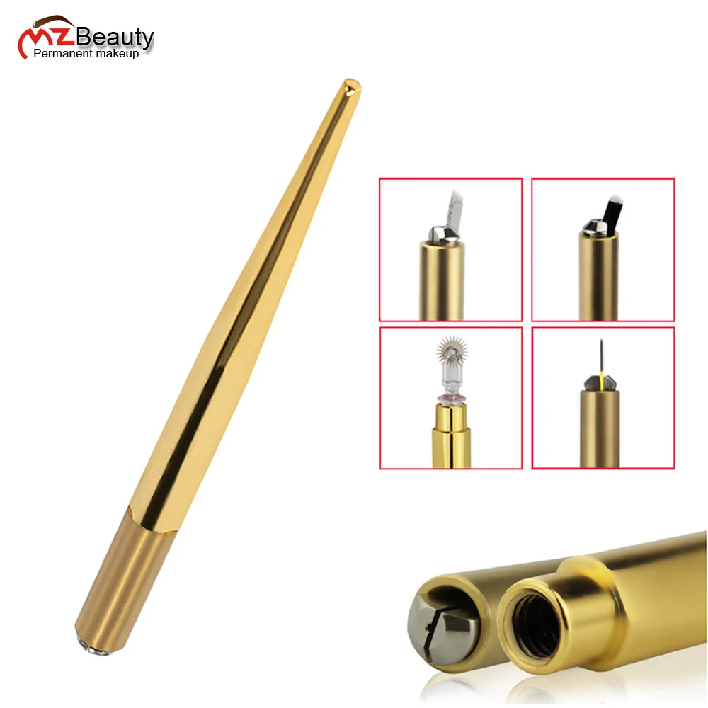 

Microblading Universal Holder Stainless Steel Gold Shading Tebori Permanent Makeup Needle Handmade Handle Tool3D Cosmetic Tattoo