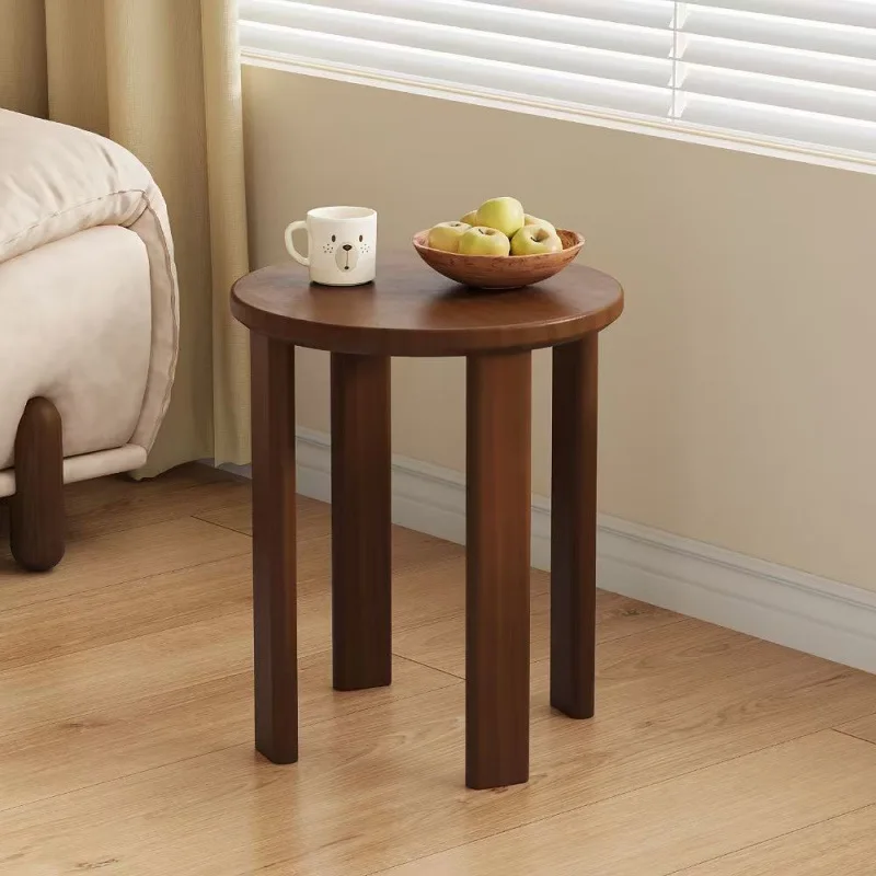 

Solid wood stacked stools, home multi-functional low ss, dining , bedroom round chairs, light luxury stools