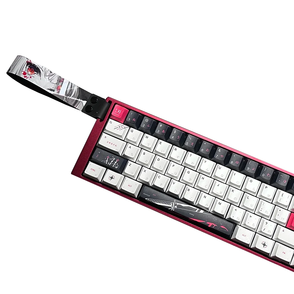 Giappone Anime Yukiaim Copritasti Wooting Keycap Tastiera meccanica Cherry Profilo Sublimazione della tintura Bianco Nero Cap 131 tasti