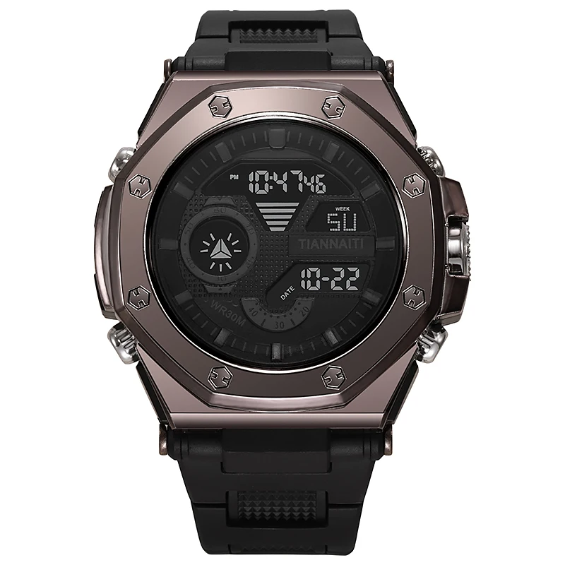 

Роскошные спортивные цифровые часы для мужчин, водостойкий светящийся будильник, календарь, многофункциональные спортивные наручные часы на открытом воздухе, мужские и мужские