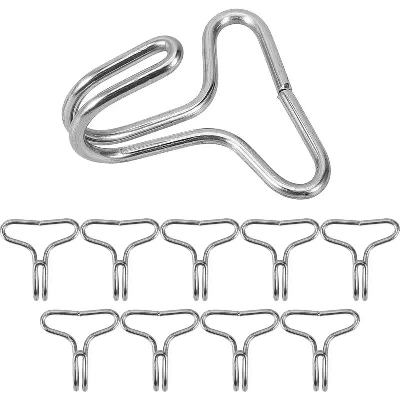 50Pcs Car Seat Hooks Cord Ties Auto Seat Cover Metal Fastener for Car Accessories Plum Plate Hook Card Fixed Chuck Car Stuff