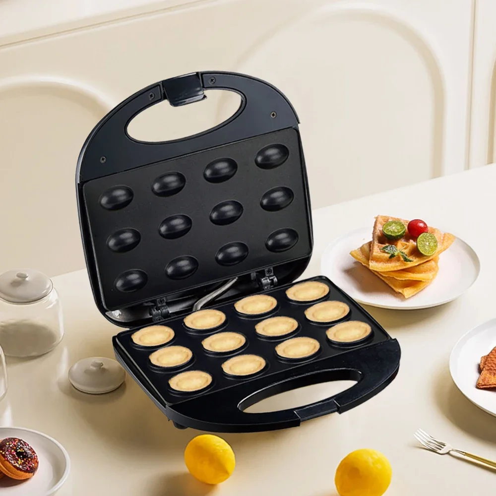 صانع الوافل الكهربائي لكعكة الجوز مع المكسرات 12 فتحة للطبخ والمطبخ وصنع البسكويت للخبز وصواميل الأعمال