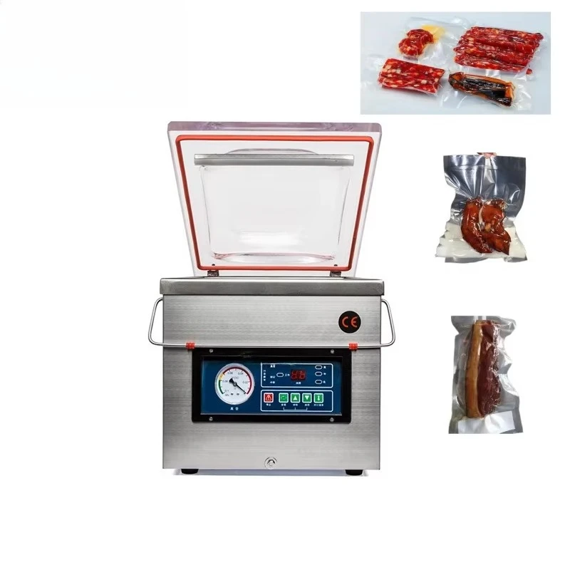 

DZ300 vacuum packaging machine, with bag sealing machine, two sealing machines