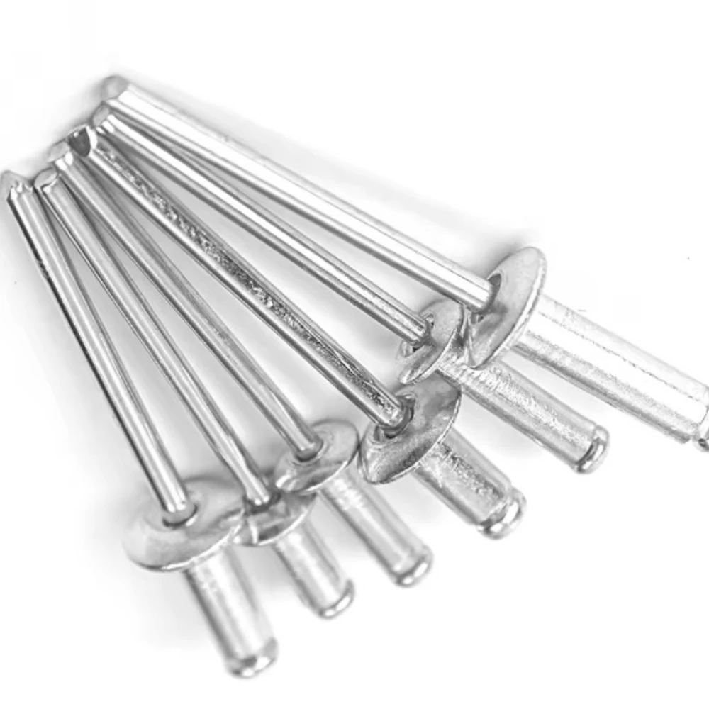 

180pcs/500pcs Aluminum Blind Rivets with Pull Dome Black Silver Head Pop Rivets for Aluminium Sheet Steel Mandrel Exhaust Rivets