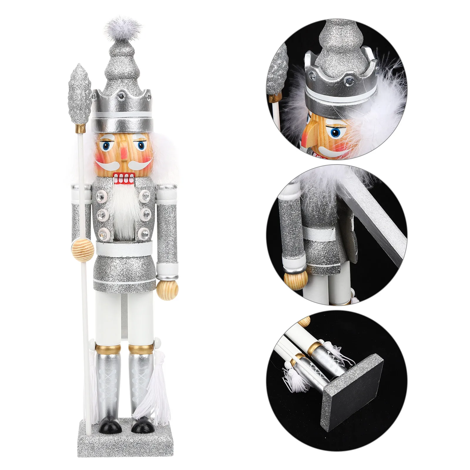 

Christmas Wooden Nutcracker Figure Traditional Xmas Nutcracker Soldier Decor Desktop Holiday Table Ornament Xmas Gift