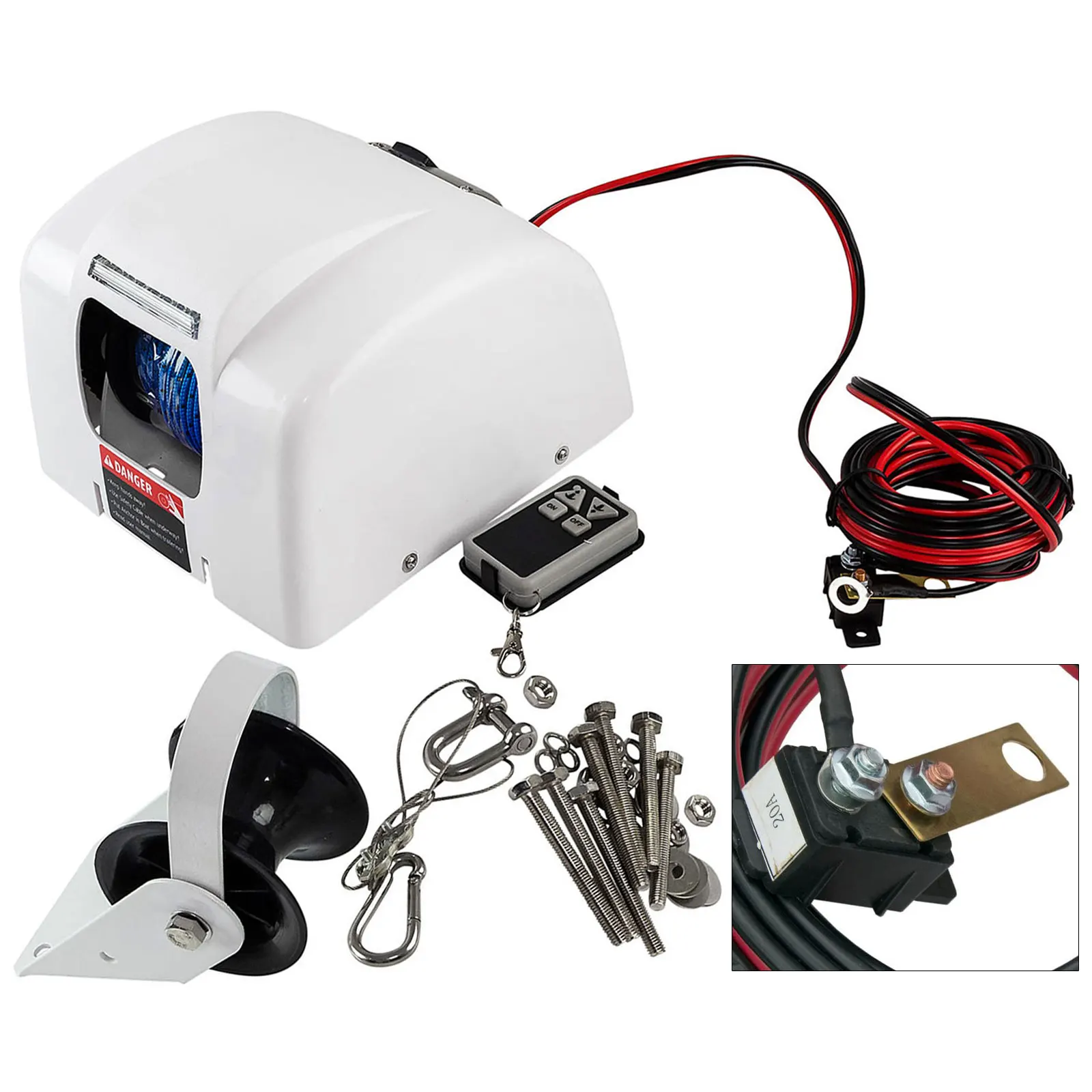 

Electric Anchor Winch For Boat 25LBS Marine Saltwater Wireless Remote Controlled Boat Windlass Anchor Winch 12V