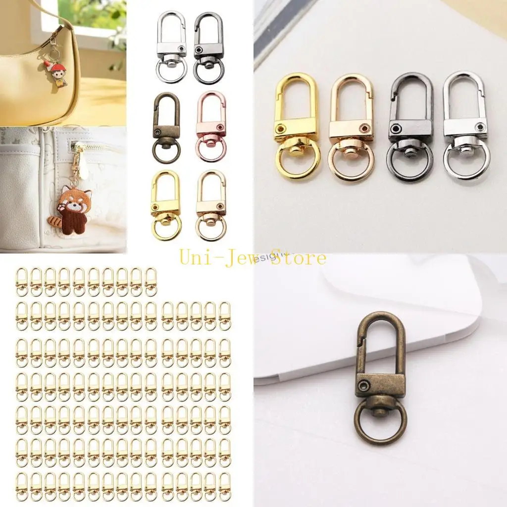 

Упаковка из 100 поворотных триггеров, брелоки с собачьей пряжкой, металлические поворотные триггеры, зажимы, украшение для и