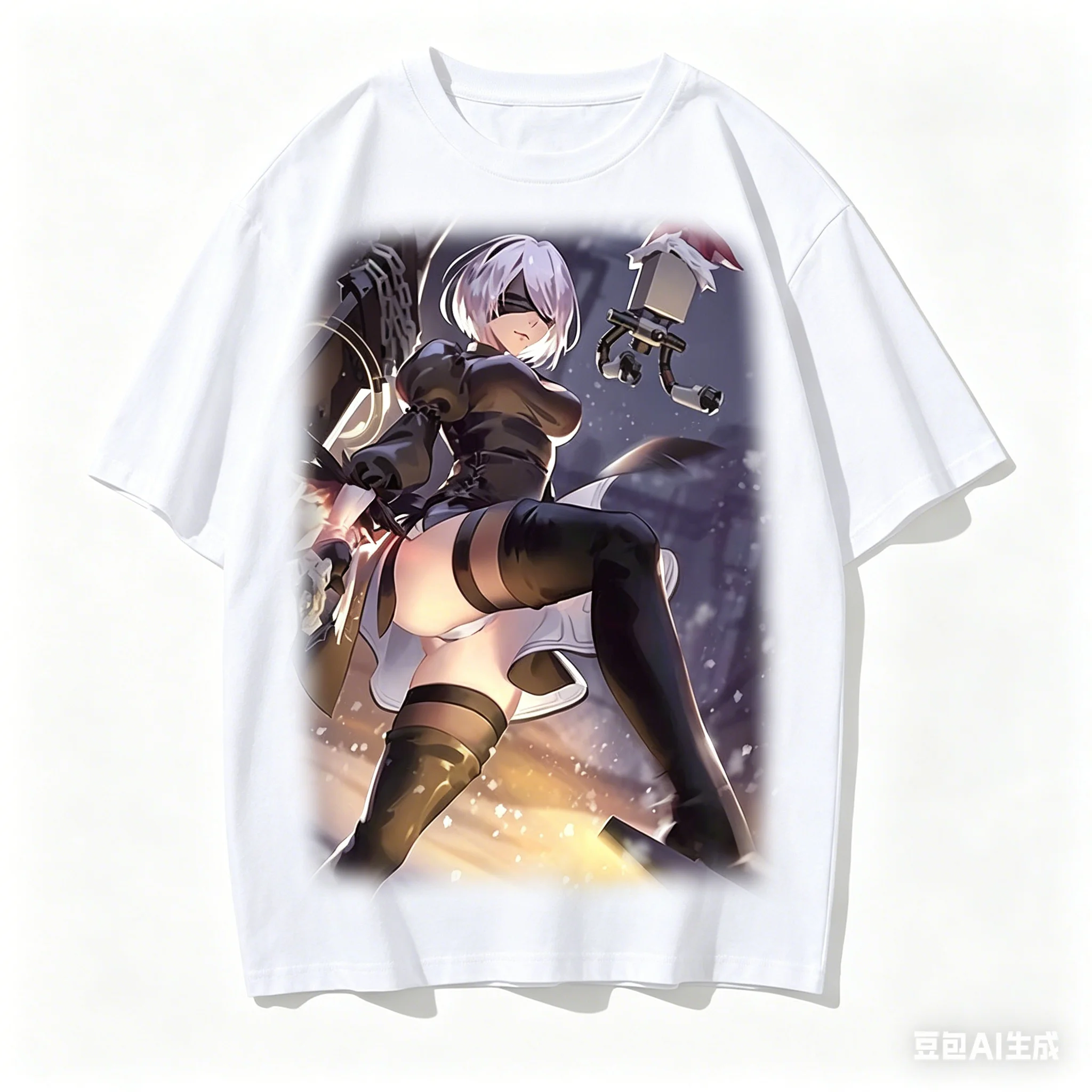 Nier Automata Cotton T-shirt personality Clothes New Model Anime Tshirt Yearround clothing Streetwear Oversized Unisex Couples