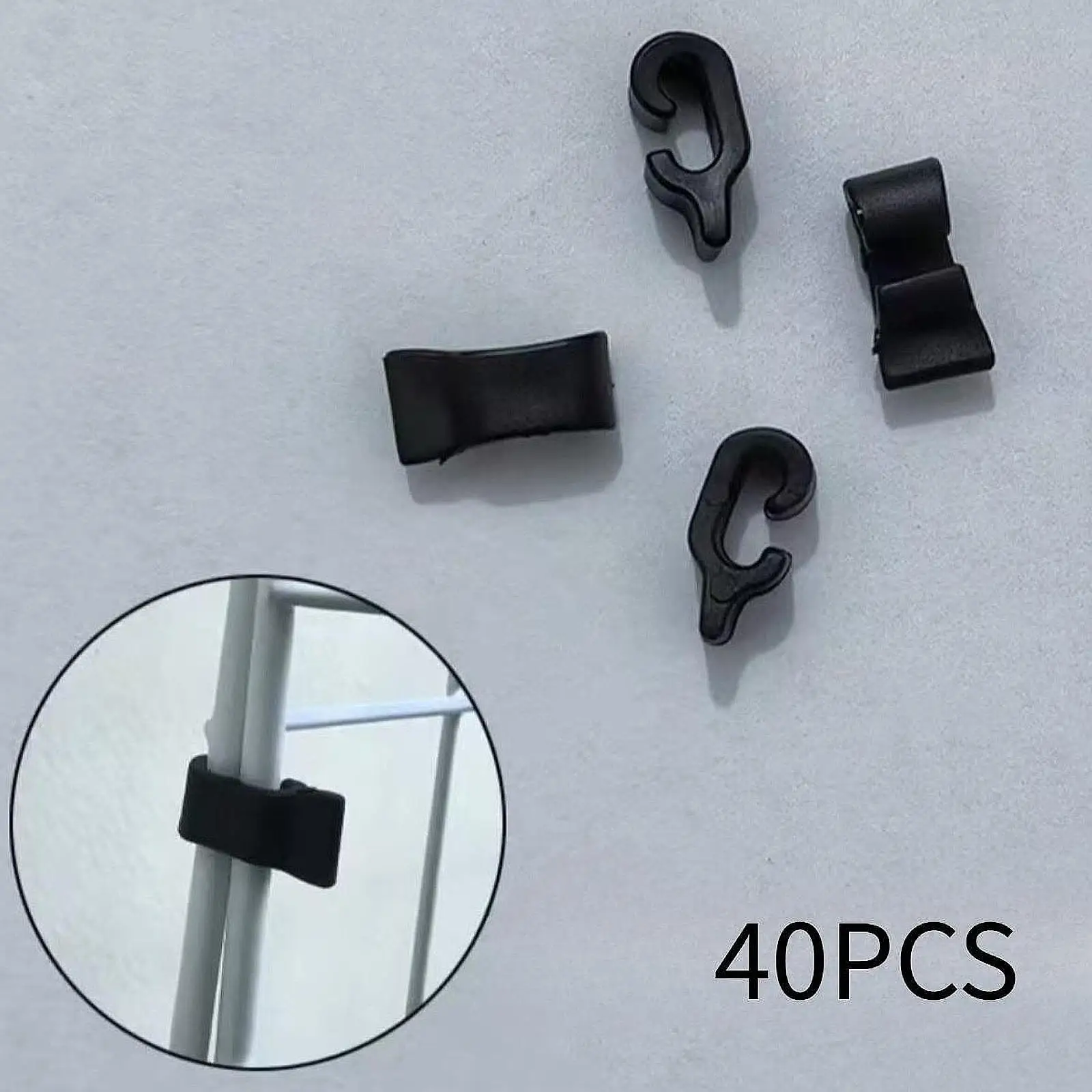

40x Crate Door Buckles Fixing Clips Splicing Connector Buckles Wire Clips for Cat Dog Cage Organizer Box Fencing Home Furniture