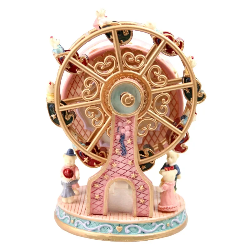 Ferris Wheel Music Box with Rotating Eight Notes, Girls' Birthday Gift, Creative Room Décor, One-stop Dropshipping