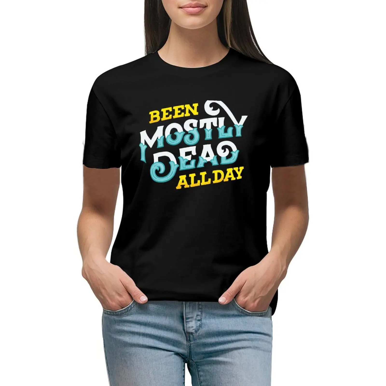 

Mostly Dead T-shirt vintage clothes hippie clothes tees oversized workout shirts for Women