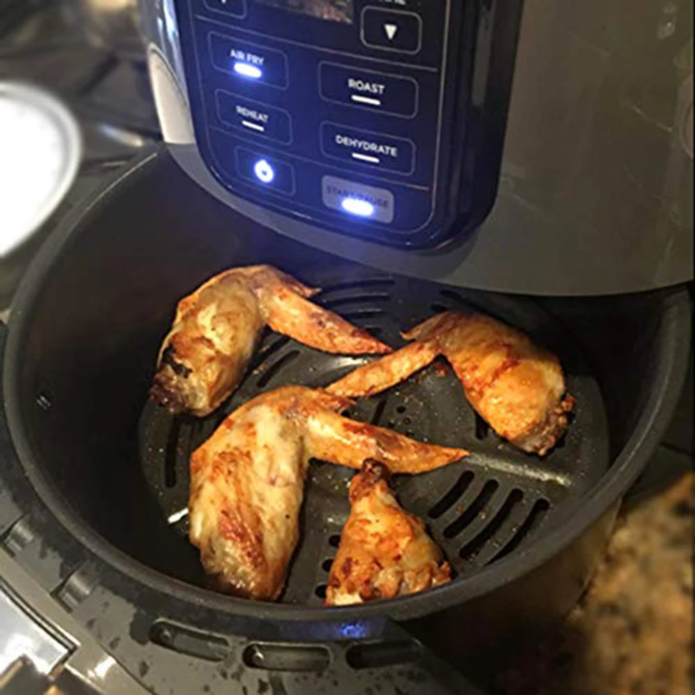 Air Fryer Crisper Plate 8.2 Inch For AF100 To AF161 – Non-Stick Steel Grill Tray With Handle – Easy Clean, Dishwasher Safe