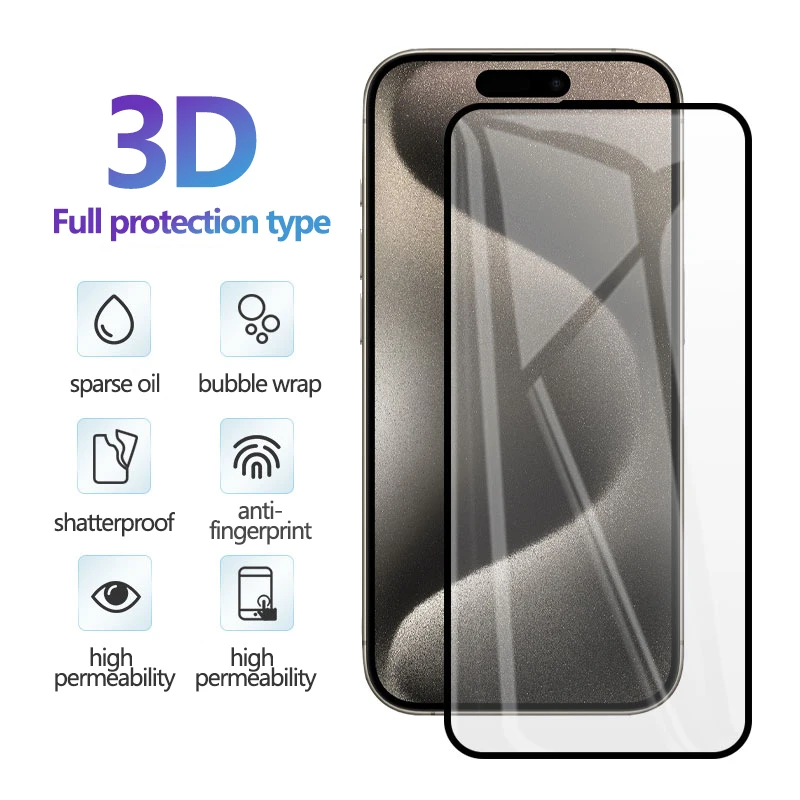 2 pellicole protettive in vetro temperato per lo schermo di iPhone, applicazione con un solo tocco, vetro temperato ad alta definizione, finitura lucida, pellicola protettiva che copre l’intero