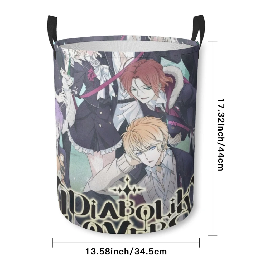 Anime D-Diabolik Lovers Bundle Device Laundry Basket Fabric Laundry Moving Folding Dirty Laundry Basket Cartoon