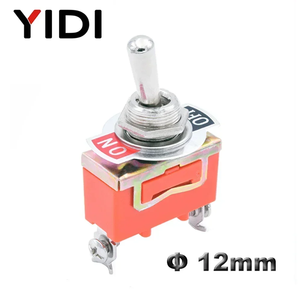 5pcs E-TEN1322 1021 1122 1221 1321 Toggle Switch SPST DPDT 250V 15A  2 3 Position Latching on-off on-on on-off-on Cap Waterproof