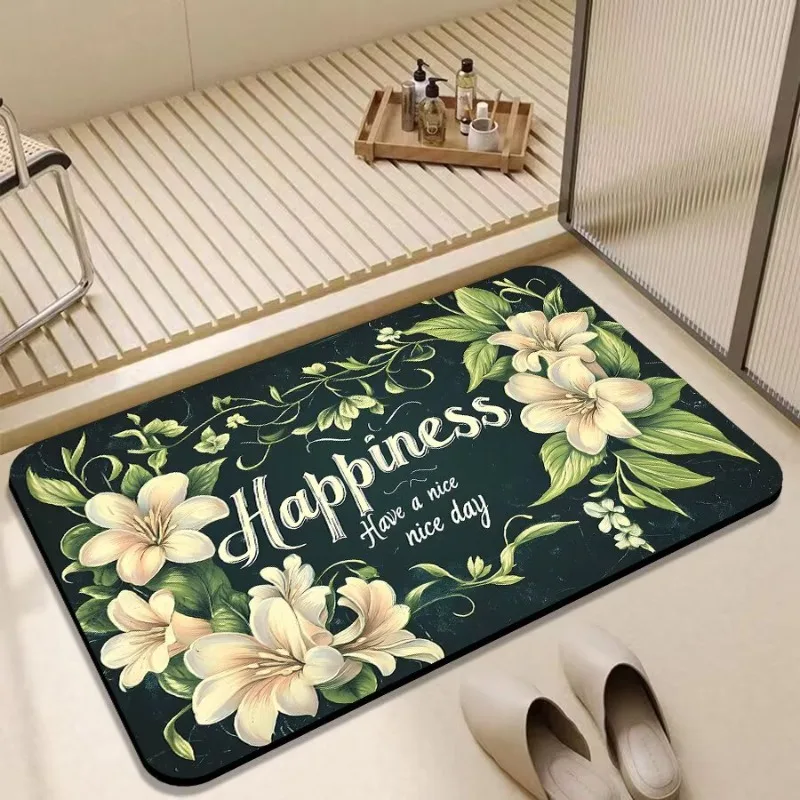 Diatom mud floor mat bathroom non-slip toilet water-absorbing quick-drying toilet toilet household floor mat door carpet