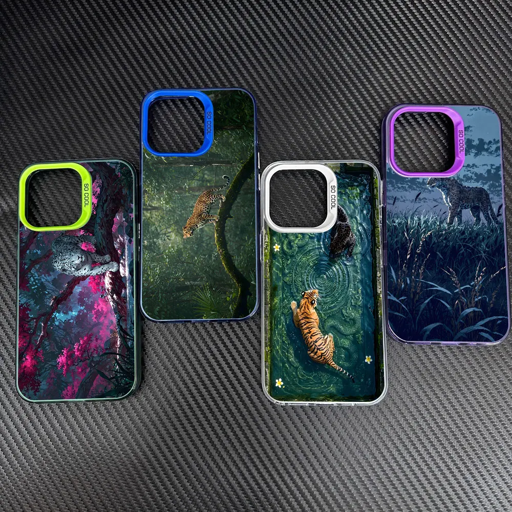 Snow Leopard Magical Forest Tiger Case for Samsung Galaxy A55 A37 A12 A15 A54 A52 A17 A57 A11 A14 A16 A24 A51 A22 Phone Cover