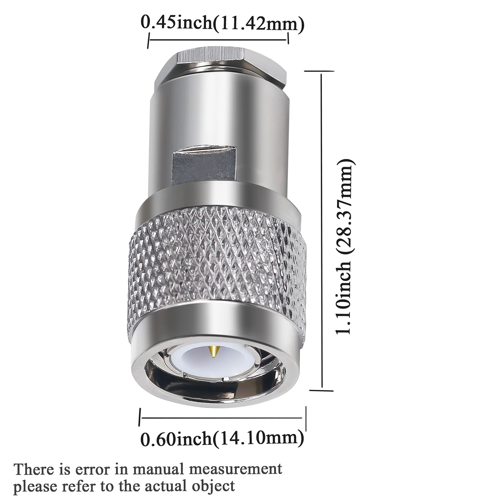 TNC male straight Plug crimp for RG58 RG400 LMR195 RG400 Cable RF Coaxial connector Wire Terminal 2PCS