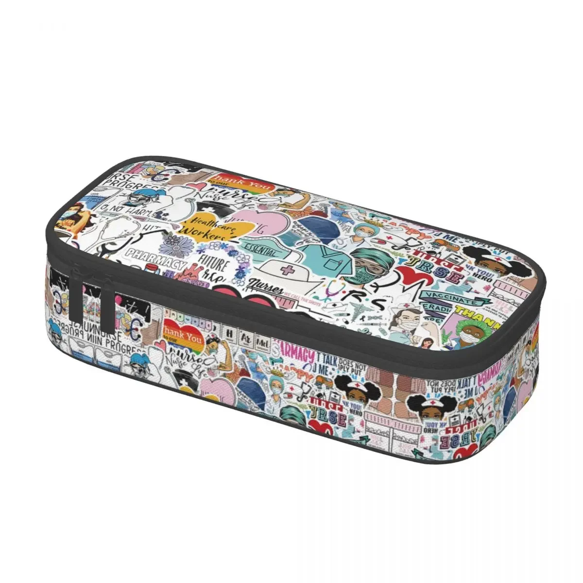 Cute Cartoon Nursing Nurse Pencil Case for Girl Boy Large Storage Pencil Bag School Accessories