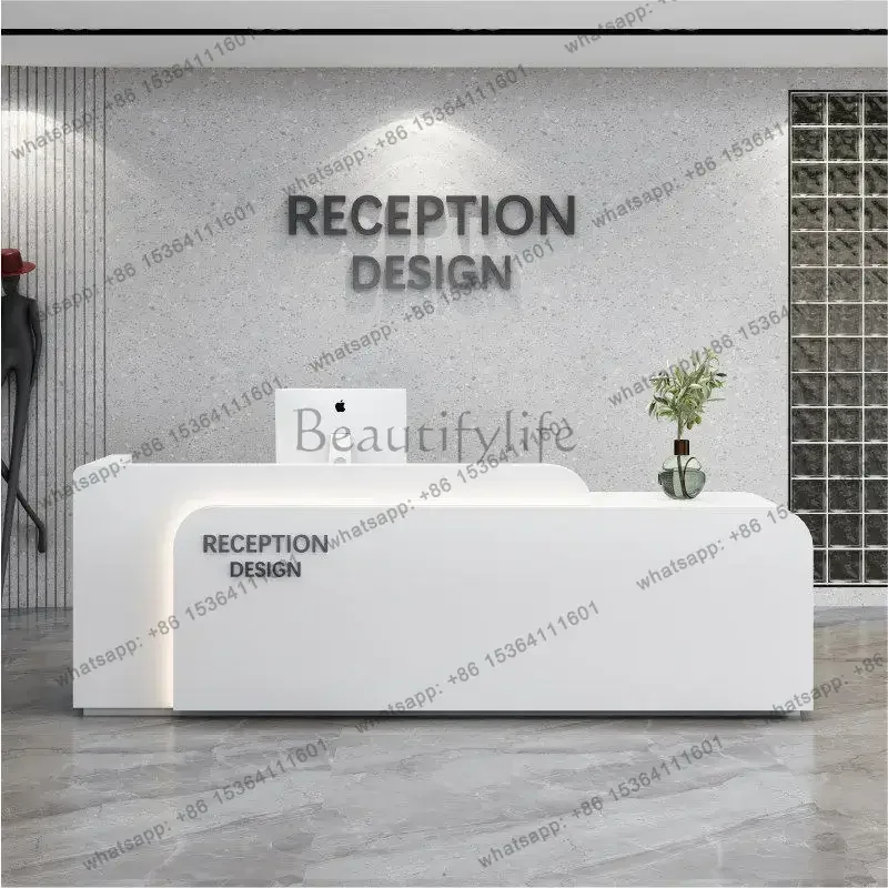 LSItalian Minimalist Reception Counter Nordic Creative Consultation Desk Beauty Salon Training Institution Office Furniture FYRD