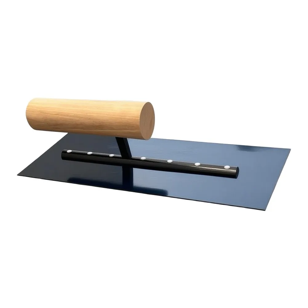 Metal and Wood Mud Trowel for Drywall Repair Skimming and Preparation with Smooth Gliding Action and Reliable Control