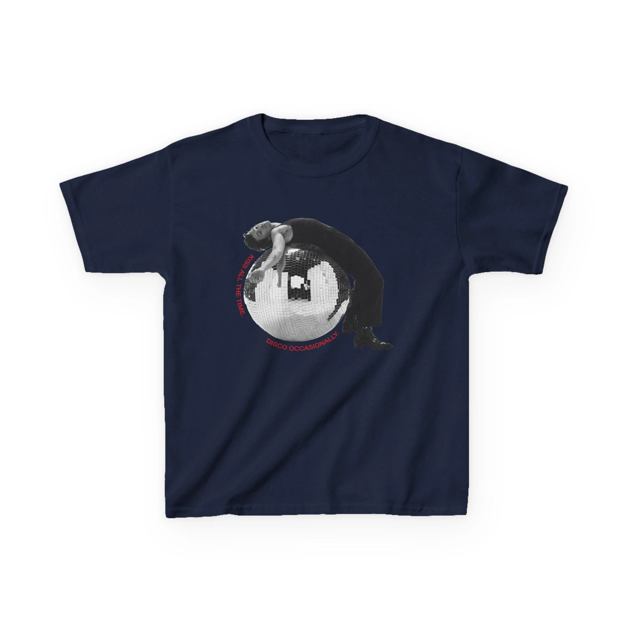 Harry Styles Kiss All The Time Disco Occasioneel Disco Ball T-shirt Dames Heren Oversized Streetwear Y2K HS Tour Grafische T-shirts