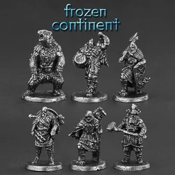 White Brass Frozen Continential Army Soldiers Men Collection War Game Miniature Figurines Chess Pieces Desktop Decoration Gifts