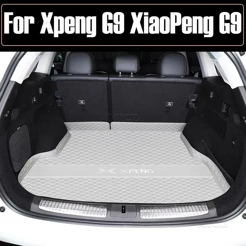 

Для Xpeng G9 XiaoPeng G9 2023 2024 2025 коврики в багажник водонепроницаемые авто багажник автомобильные защитные накладки на заказ аксессуары для интерьера автомобиля