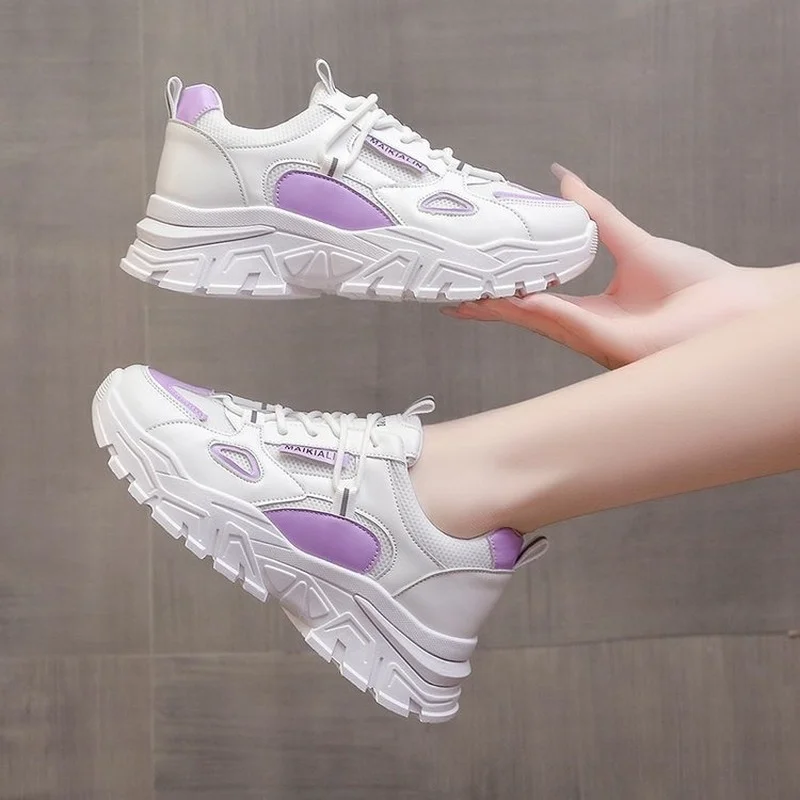 Women Platform Sneakers New Style Woman Shoes Students Shoes Lace Up Thick Sole Fashion Sports Shoes Ladies Casual Loafers 2022