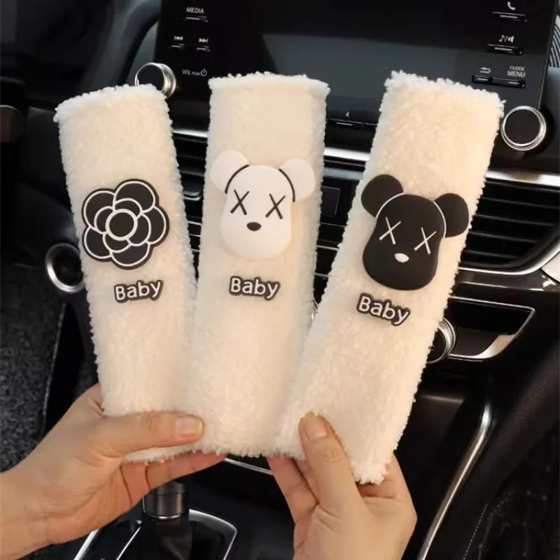 

Automobile Safety Belt Cover Shoulder Sleeve Cute Plush Cartoon Car Interior Safety Belt Decorative Car Shoulder Strap Shoulder