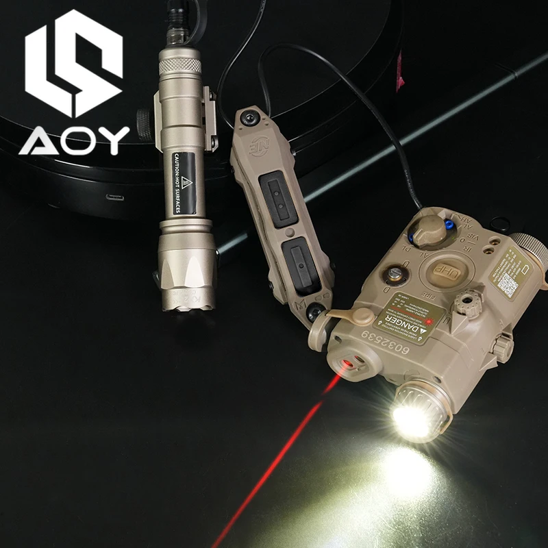 PEQ-15 Red Dot Green Laser Aiming IR Airsoft SF M600 M600C Flashlight Tactical Dual Control Remote Switch For AR15 M4 20mm Rail