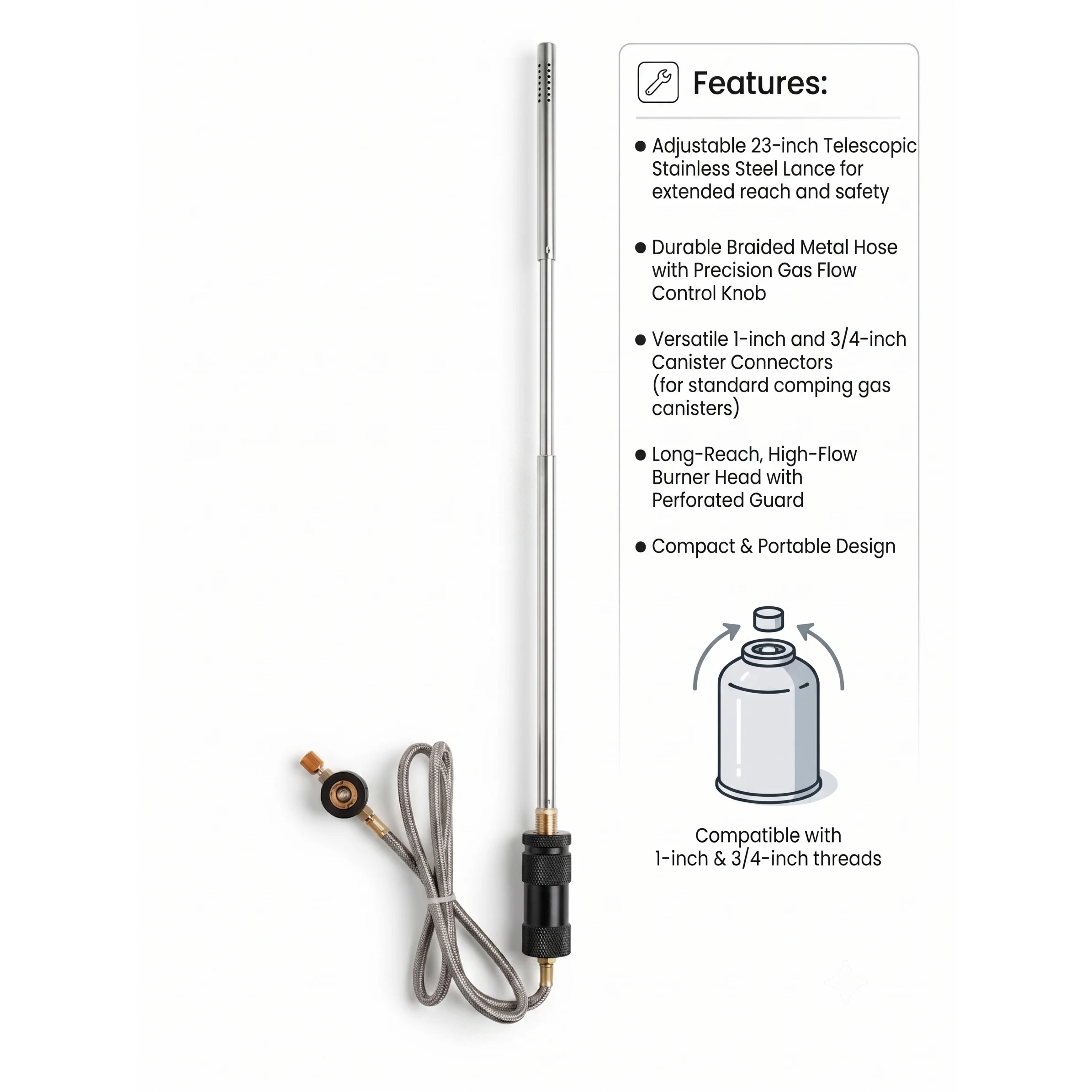 Torche télescopique extensible - Camping Cooking Torch avis et prix